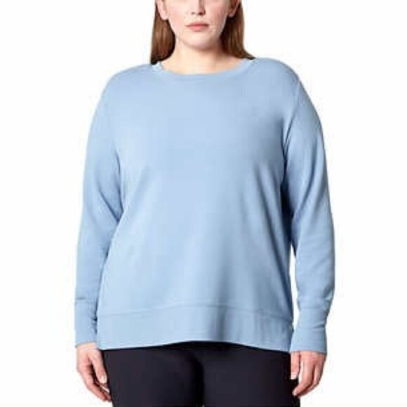 Mondetta Women's Hi-Lo Lightweight Crewneck Pullover Top NWT - Picture 2 of 8